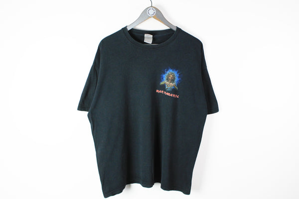 Vintage Iron Maiden T-Shirt XLarge black front logo 90s music rock