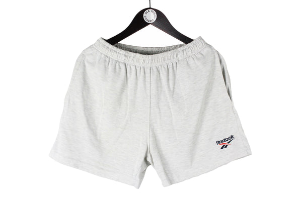 Vintage Reebok Shorts Small gray cotton 90s sport style retro athletic shorts