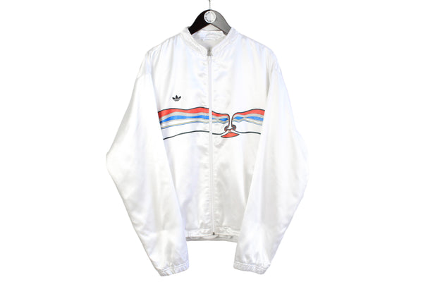 Vintage Adidas Ivan Lendl  Track Jacket tennis wear full zip big logo sport clothing authentic athletic jacket 90's style