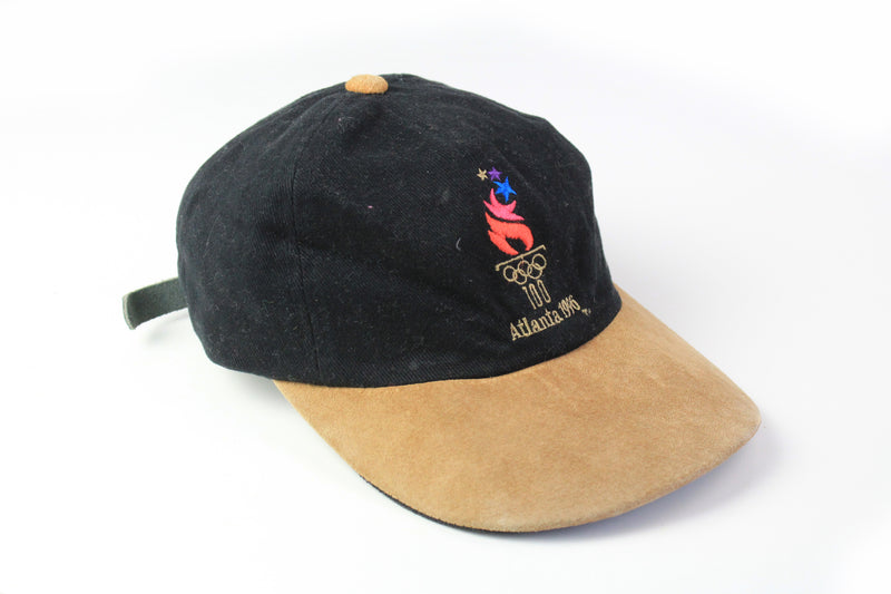Vintage Atlanta 1996 Olympic Games Cap black brown mcdonalds USA 90s Sport hat