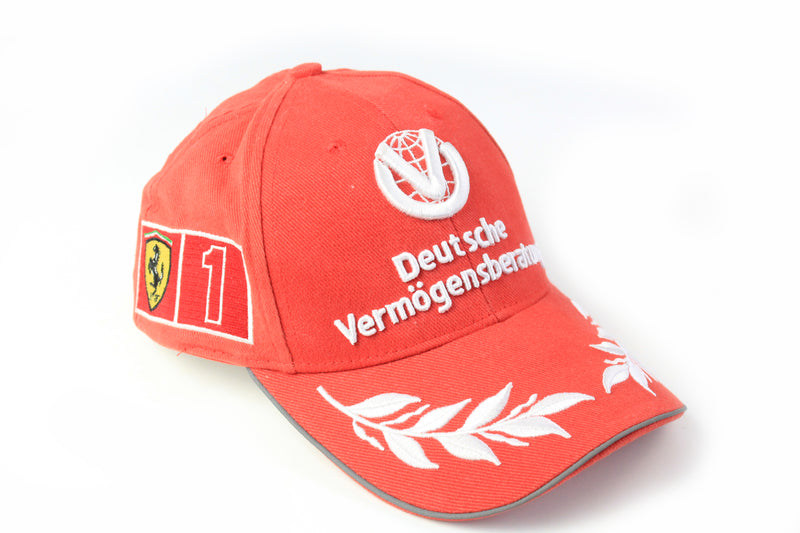 Vintage Ferrari Cap red 00s Michael Schumacher hat 2003