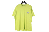 Vintage Adidas T-Shirt XLarge green small logo 90s retro style cotton sport tee