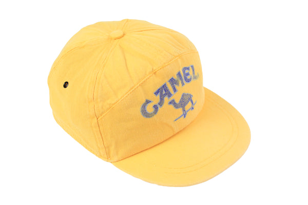 Vintage Camel Cap big logo yellow brigth 90's 80's style hipster headwear baseball hat cigarettes collection street style