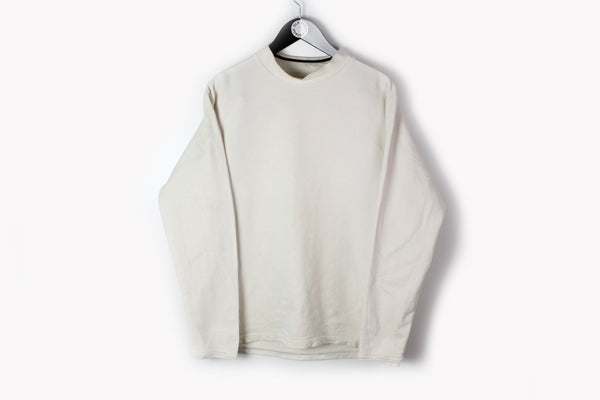 Vintage Boneville Sweatshirt Medium beige white 90's retro style CP Company pullover