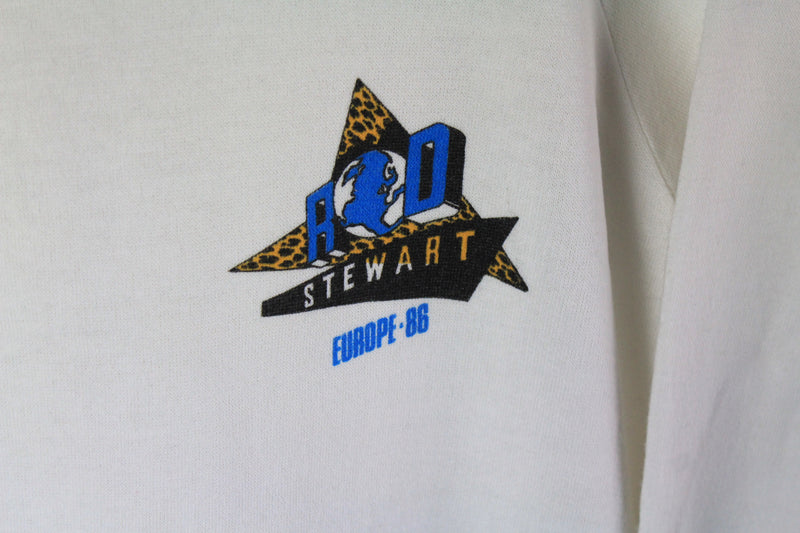 Vintage Rod Stewart Europe 86 Sweatshirt Small