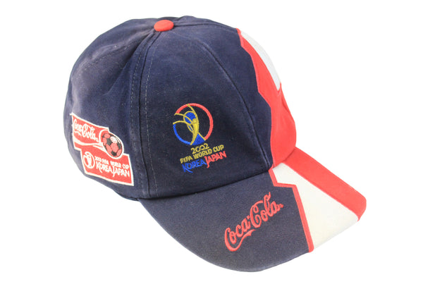 Vintage World Cup 2002 Korea Japan Cap Coca Cola 00s retro Football hat