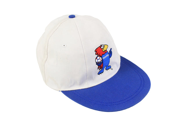 Vintage World Cup France 1998 Cap Small Kids size multicolor retro rare headwear baseball hat summer sun visor blue big logo authentic athletic