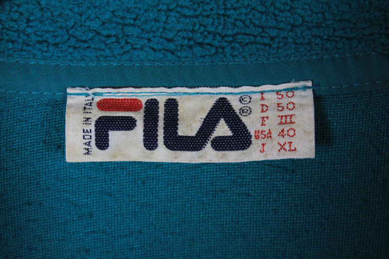 Vintage Fila Fleece 1/4 Zip Large