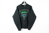 Vintage Beverly Hills Sweatshirt XLarge made in USA Fruit of the Loom 80s black palm jumper
