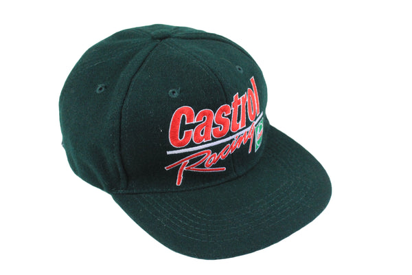 Vintage Castrol Racing Cap car motor retro rare green big logo 90's 80's style baseball hat sport street style ferrari