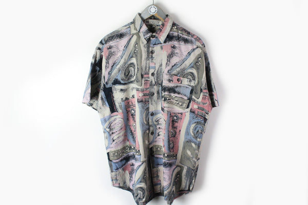 Vintage Shirt Medium / Large 90s half sleeve blouse men's