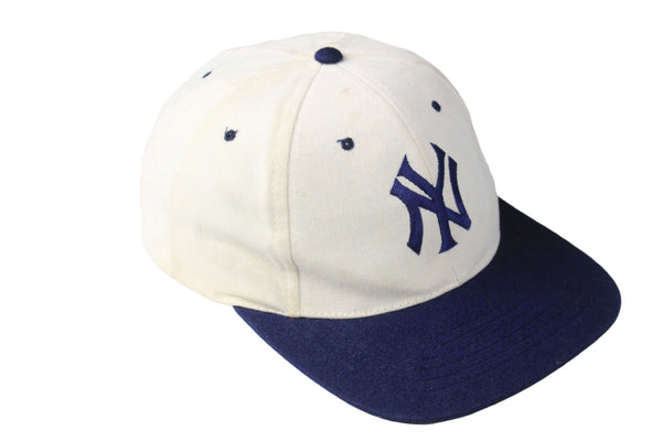 Vintage New York Yankees Cap white MLB baseball 90s hat retro USA