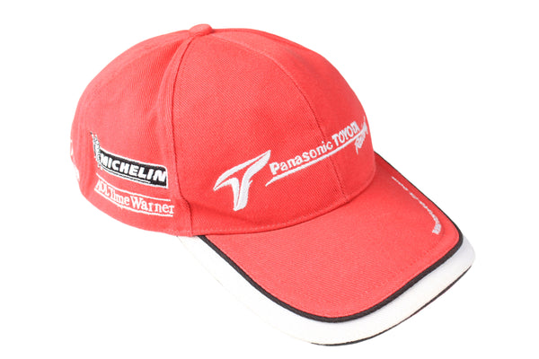 Vintage Panasonic Toyota Racing F1 Cap 00s red Formula 1 hat big logo