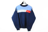Vintage Puma Sweatshirt Medium small logo sport athletic navy blue jumper 