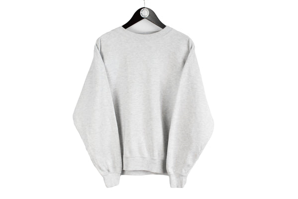Vintage Lee Sweatshirt basic gray cotton retro wear long sleeve pullover 90's style usa brand retro crewneck athletic jumper 