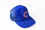Vintage Chicago Cubs Trucker Cap blue big logo baseball MLB 90s sport USA hat