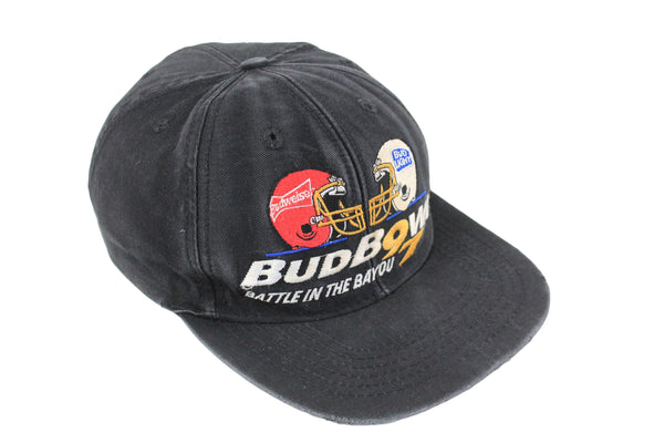 Vintage Super Bowl Budweiser 1997 Cap BATTLE IN THE BAYOU big logo sport authentic athletic baseball hat retro rare summer visor old school headwear USA American team game