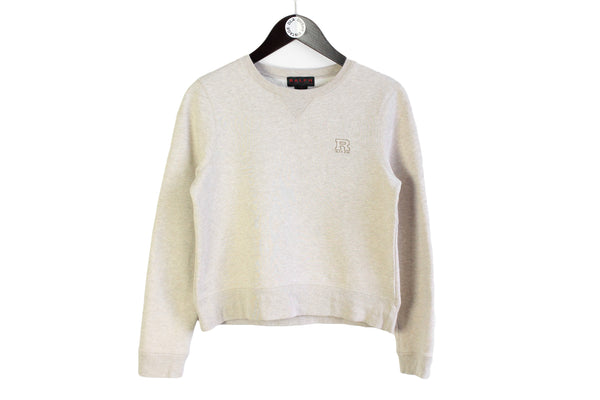 Ralph Lauren Sweatshirt Women's basic longsleeve beige crewneck small front logo cotton usa basic authentic 
