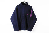Vintage The North Face Fleece Full Zip XLarge purple 90s sport style ski outdoor sweater extreme 
