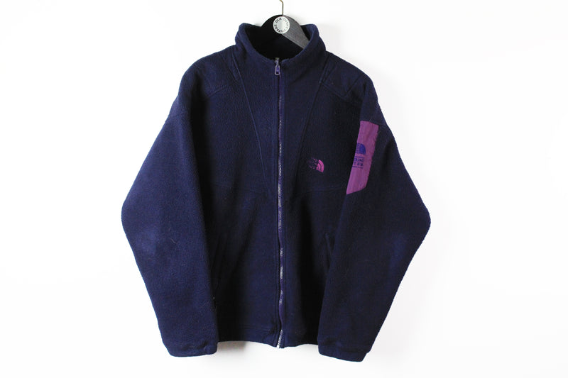 Vintage The North Face Fleece Full Zip XLarge purple 90s sport style ski outdoor sweater extreme 