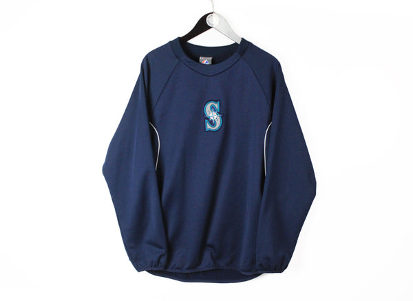 Vintage Seattle Mariners Majestic Sweatshirt XLarge MLB baseball 90's retro style jumper