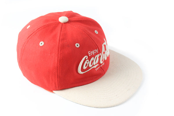 Vintage Coca-Cola Cap red big logo 90's hat 