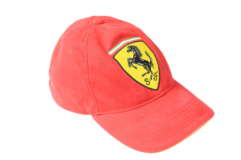 Vintage Ferrari Cap big logo 00s retro sport racing Formula 1 hat F1