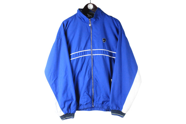 Vintage Nike Track Jacket blue small logo 90s retro windbreaker USA style