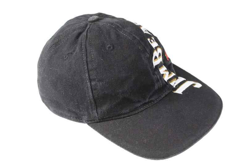 Vintage Jim Beam Cap black big logo 90s whiskey hat