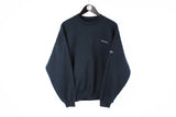 Vintage Reebok Sweatshirt Large navy blue 90s crewneck small logo