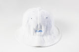 Vintage NWT Fubu Bucket Hat white big logo hip hop style street wear headwear classic rare USA hipster