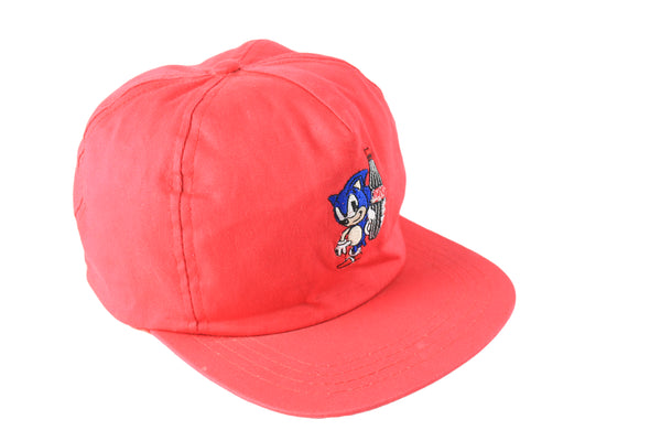 Vintage Sonic the Hedgehog Cap red coca cola 90's cartoon retro style X hat
