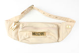 Vintage Moschino Waist Bag beige big logo classic redwall funny bag