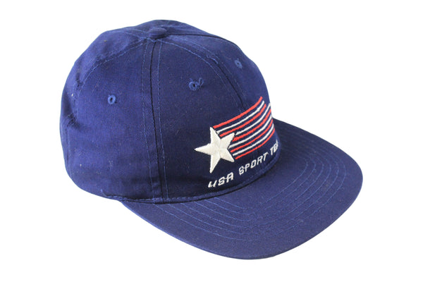 Vintage USA Sport Team Cap navy blue 90's baseball hat