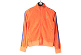 Vintage Fred Perry Terry Track Jacket Women's orange 90s retro casual classic football UK hooligans cardigan