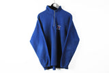 Vintage Tommy Sports Fleece 1/4 Zip Large / XLarge blue 90s sport style bootleg Hilfiger sweater 