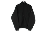 Schott Fleece Jacket Large black heavy sweater 00s NYC military style