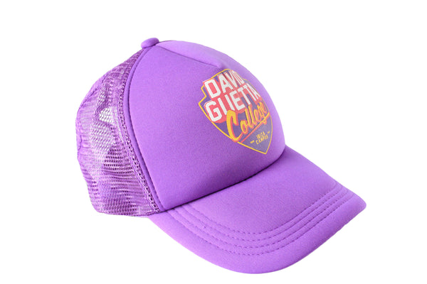 Vintage David Guetta College Ibiza Campus Trucker Cap purple 90's hat retro music festival hat