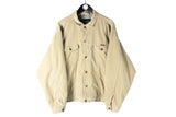 Vintage Wrangler Corduroy Jacket beige 90s retro collared heavy coat rare USA classic jacket