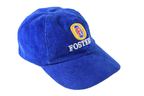 Vintage Foster's Corduroy Cap Formula 1 Grand Prix 90's style beer retro headgear sportswear hat