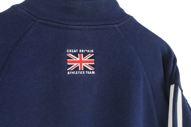 Adidas Great Britain Athletics Team Sweatshirt 1/4 Zip XLarge