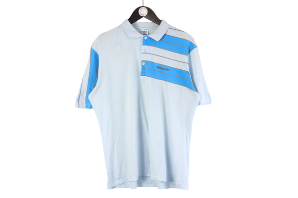 Vintage Adidas Polo T-Shirt Large tennis 90s retro classic sport shirt