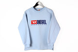Vintage Diesel Sweatshirt Women's Medium blue big logo 90's retro crewneck