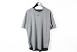 Vintage Nike T-Shirt XLarge gray small center swoosh logo
