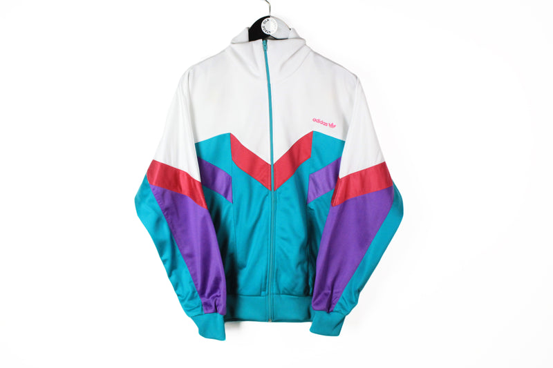 Vintage Adidas Track Jacket Medium multicolor 90's retro style authentic windbreaker