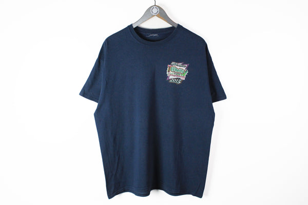 NHRA Drag Racing 2015 T-Shirt XLarge / XXLarge blue big logo cotton 15s tee