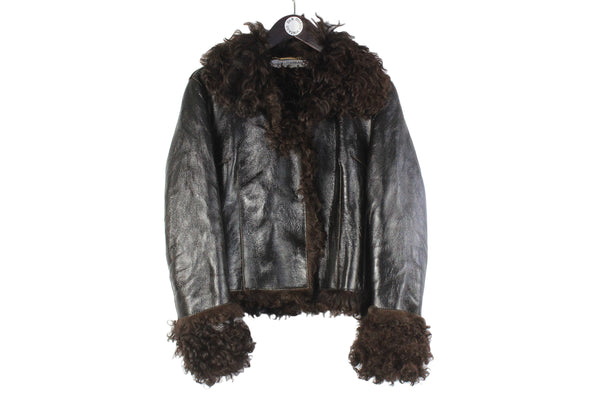 Dolce & Gabbana Jacket Women's Medium leather brown authentic luxury coat