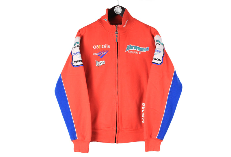 Ducati Sweatshirt Full Zip Medium Airwaves racing moto sport cardigan jacket