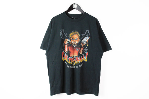 Vintage Tampa Bay Buccaneers Chucky Ball T-Shirt XLarge black tee 2003  NFL