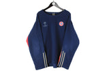 Vintage Adidas Bayern Munchen Champions League Fleece Sweatshirt XLarge navy blue 00s 90s sweater football Munich FC